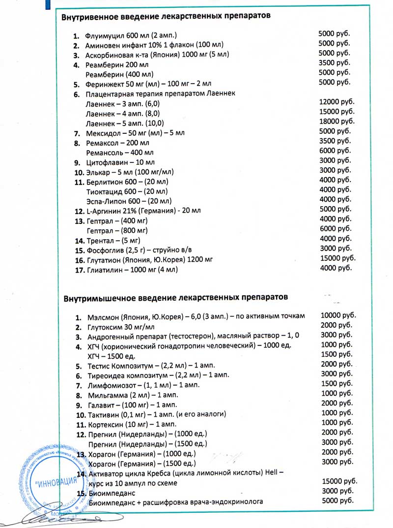 корона прайс лист